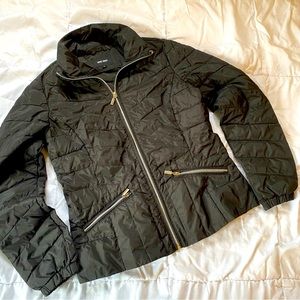 Nine West black thin puffer jacket sz Small